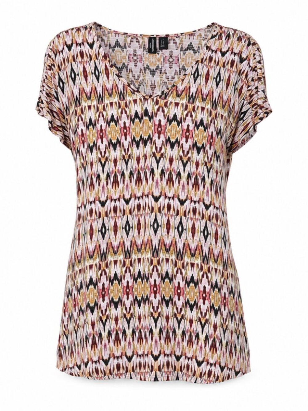 Cynthia Rowley Plus Size Cap Sleeve Colorful Tunic Blouse Top 1X